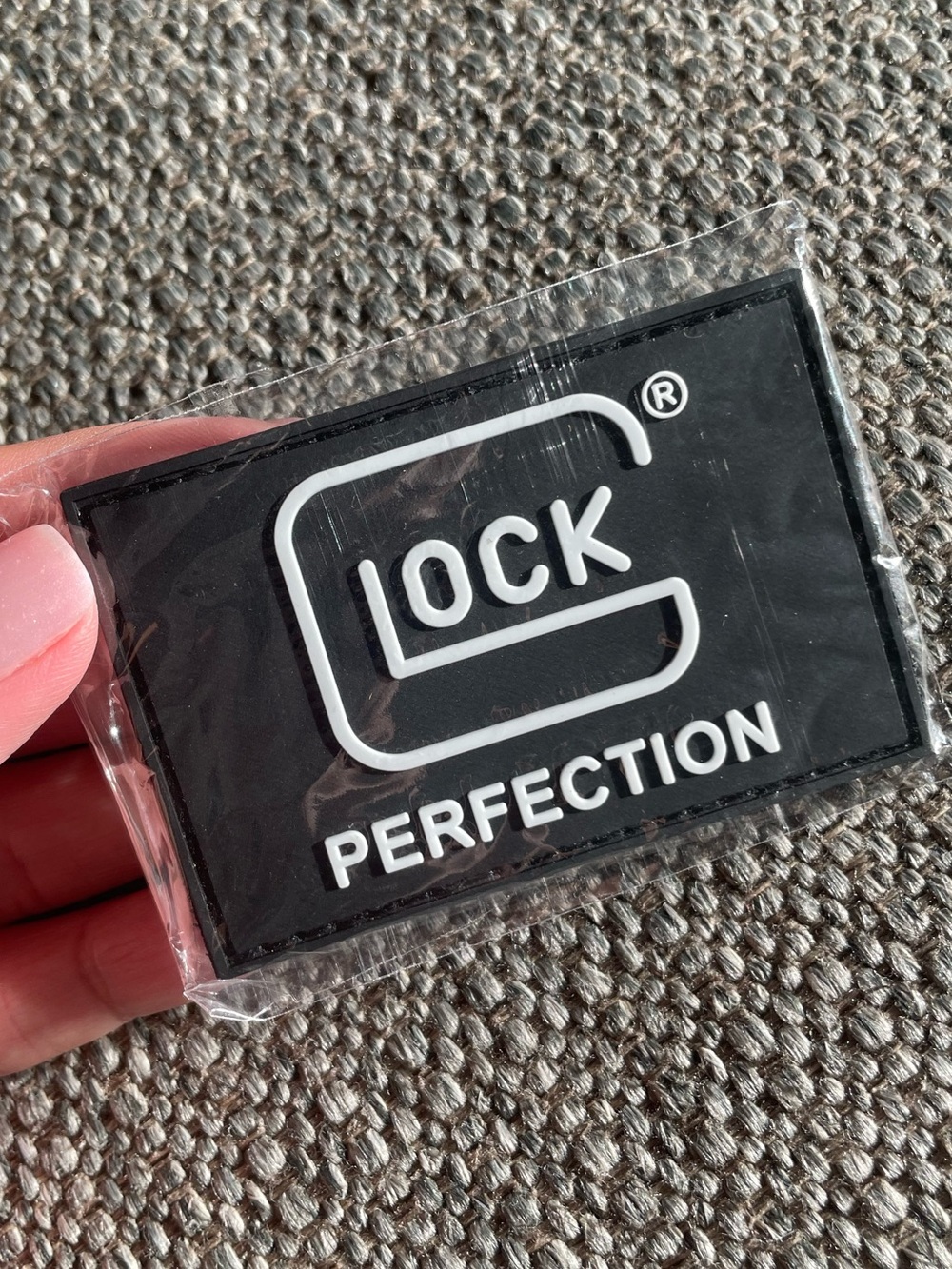 Glock Perfection PVC Patch - Black/White
